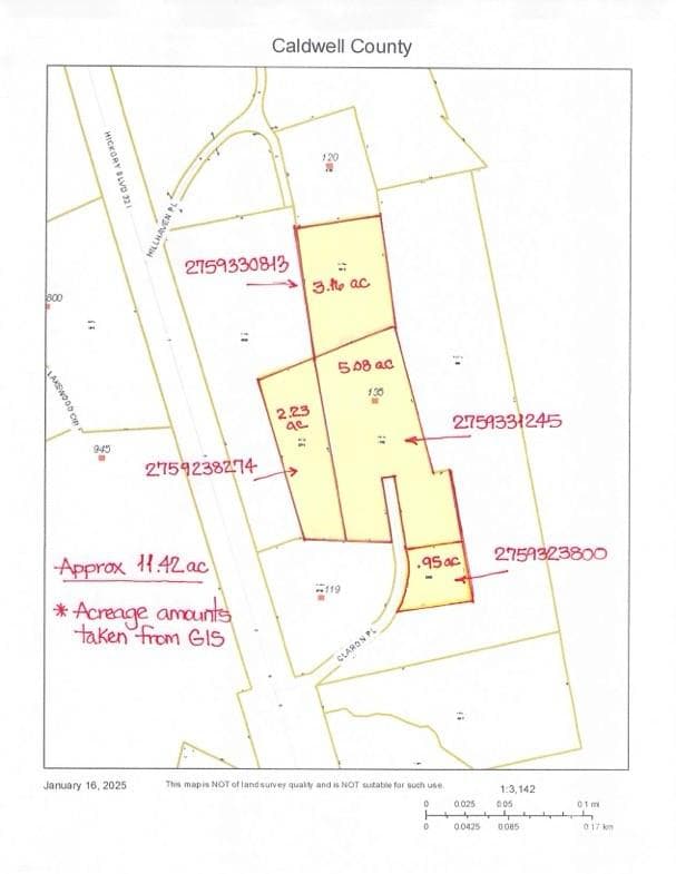 Land to Accompany House - Acreage taken from GIS - Lenoir