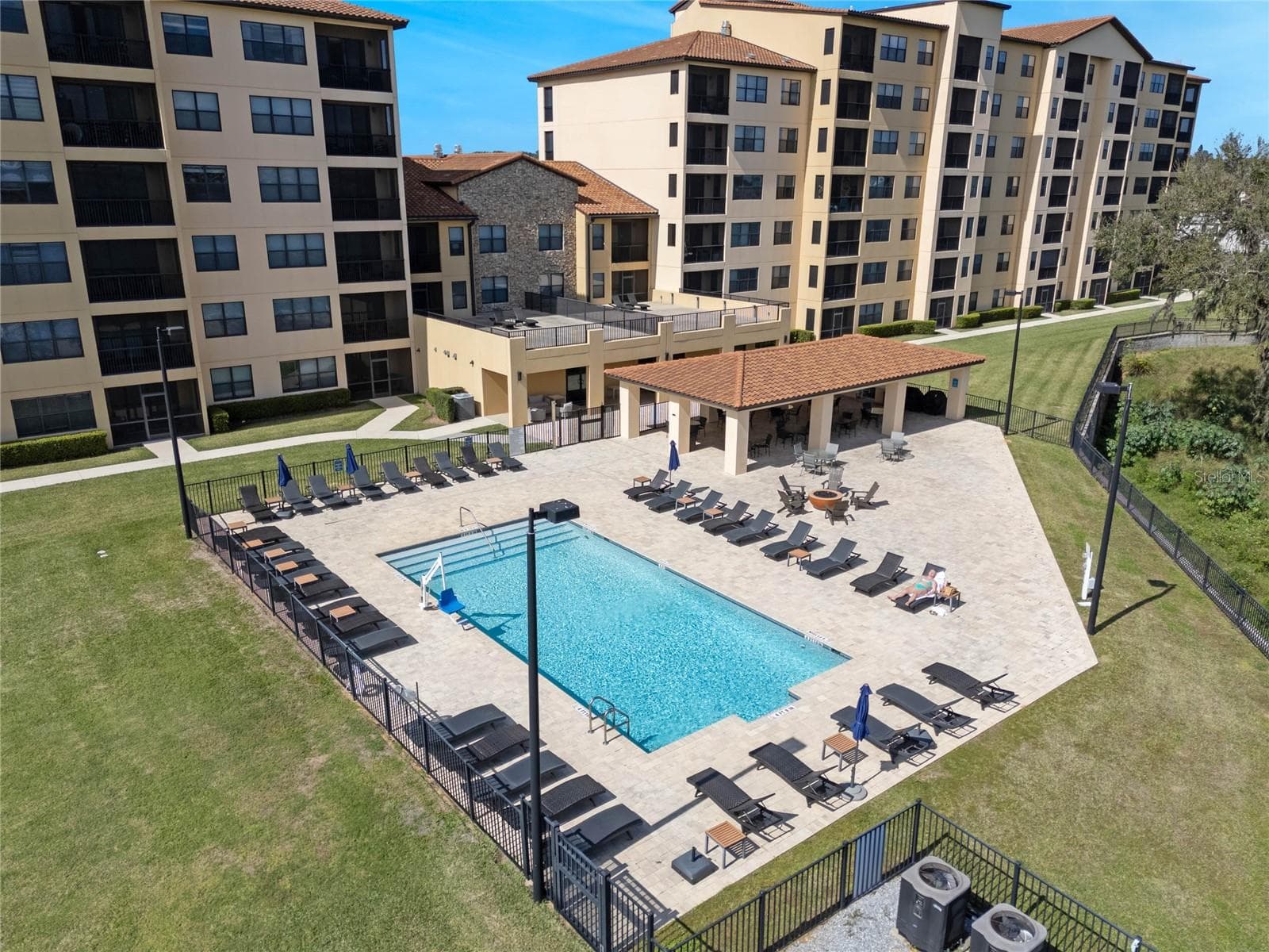 Pool area and cabana. - 16300 COUNTY ROAD 455 #305, MONTVERDE