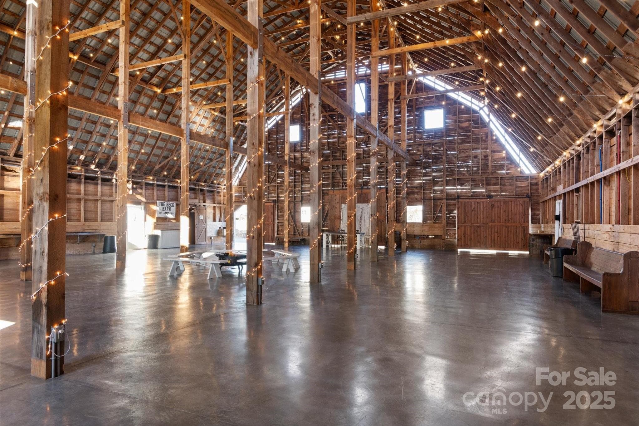 Barn has been updated for event space and includes two bathrooms. - 732 Crowe Dairy Road, Forest City