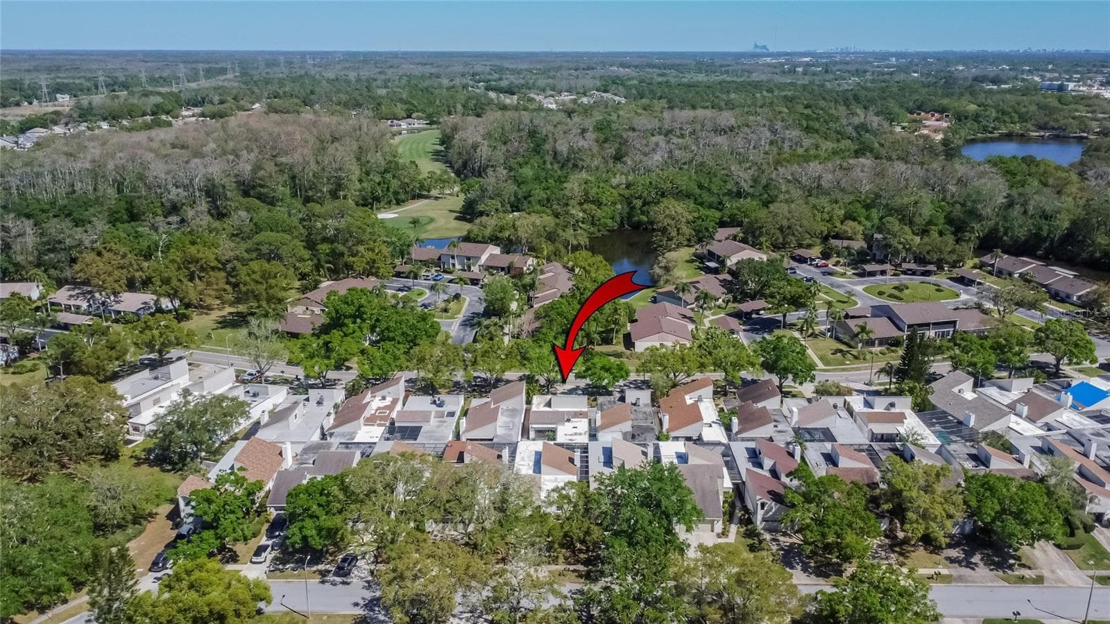 Aerial view of the neighborhood - 370 S WOODLANDS DR, OLDSMAR
