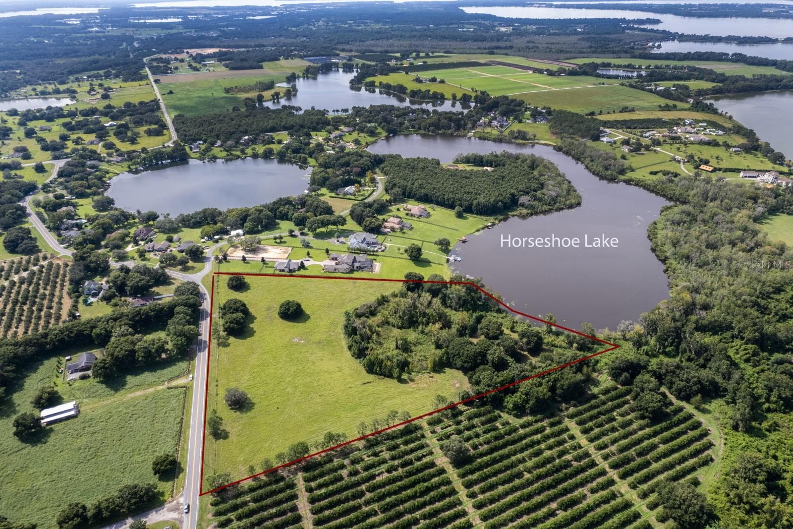 Entire 10 acre parcel is now divided into 4 buildable lots. View of Lake Horseshoe - 17937 COUNTY ROAD 448, MOUNT DORA