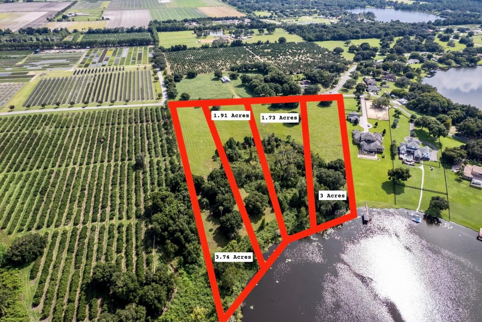 10 acre parcel divided into 4 buildable lots - 17937 COUNTY ROAD 448, MOUNT DORA