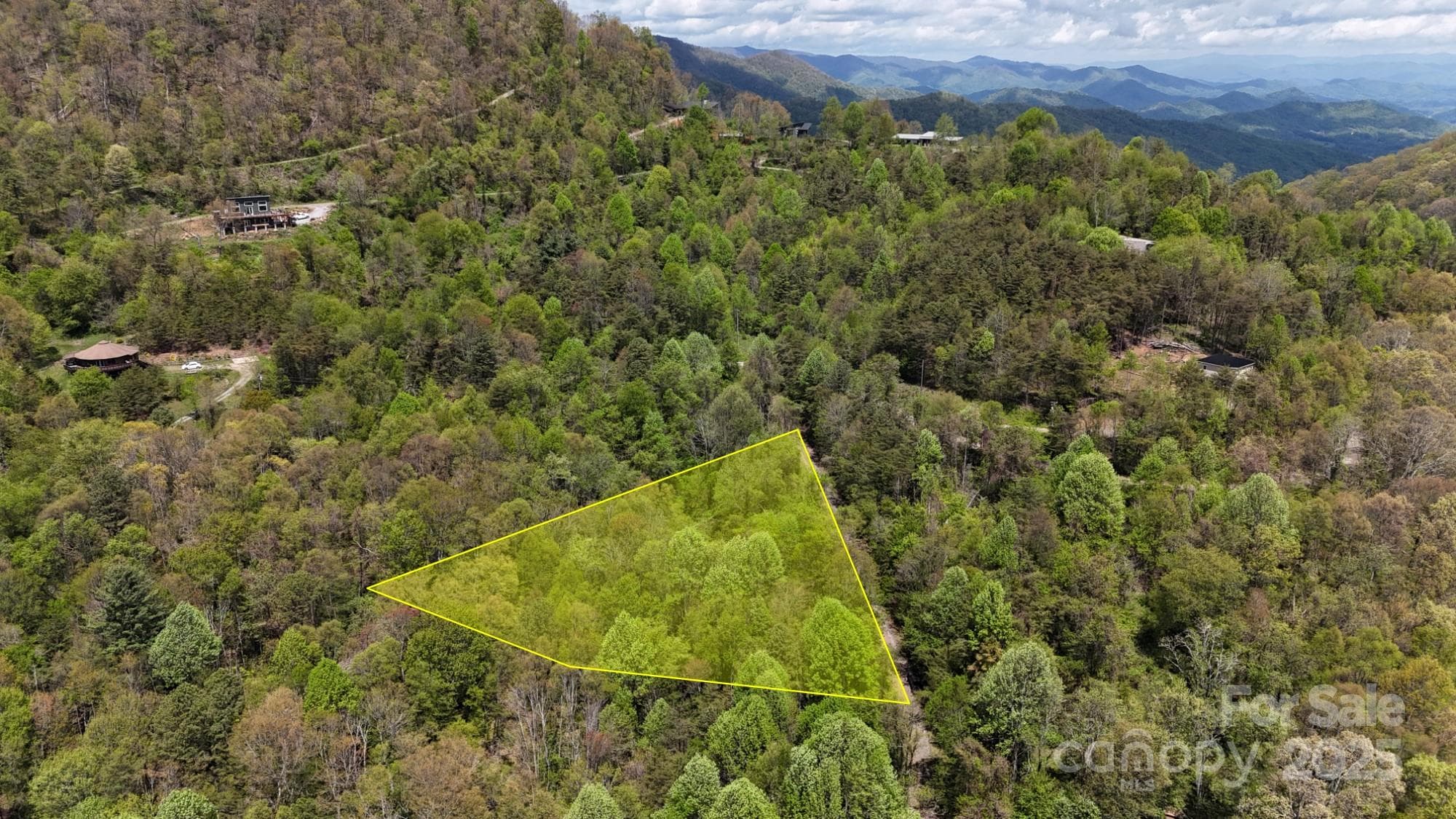 Drone view across Newfound Acres community into Big Briar and S Turkey Creek - 00 Troutman Trail, Leicester
