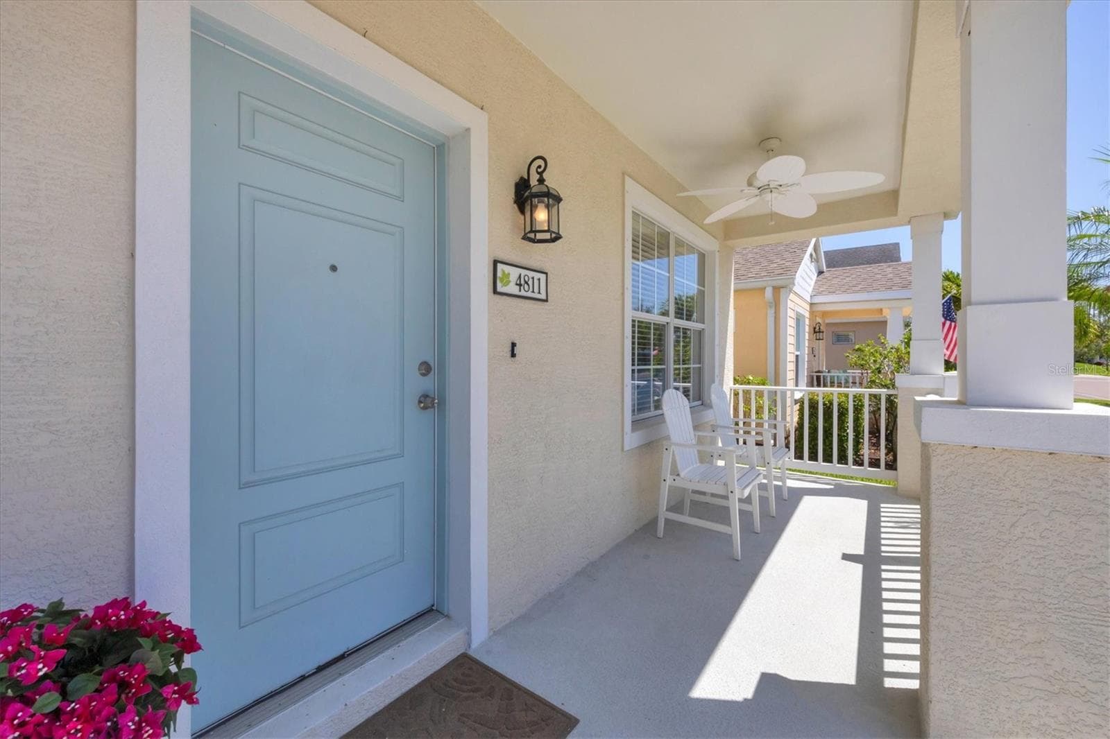 Front door and Porch - 4811 WOODBROOK DR, SARASOTA