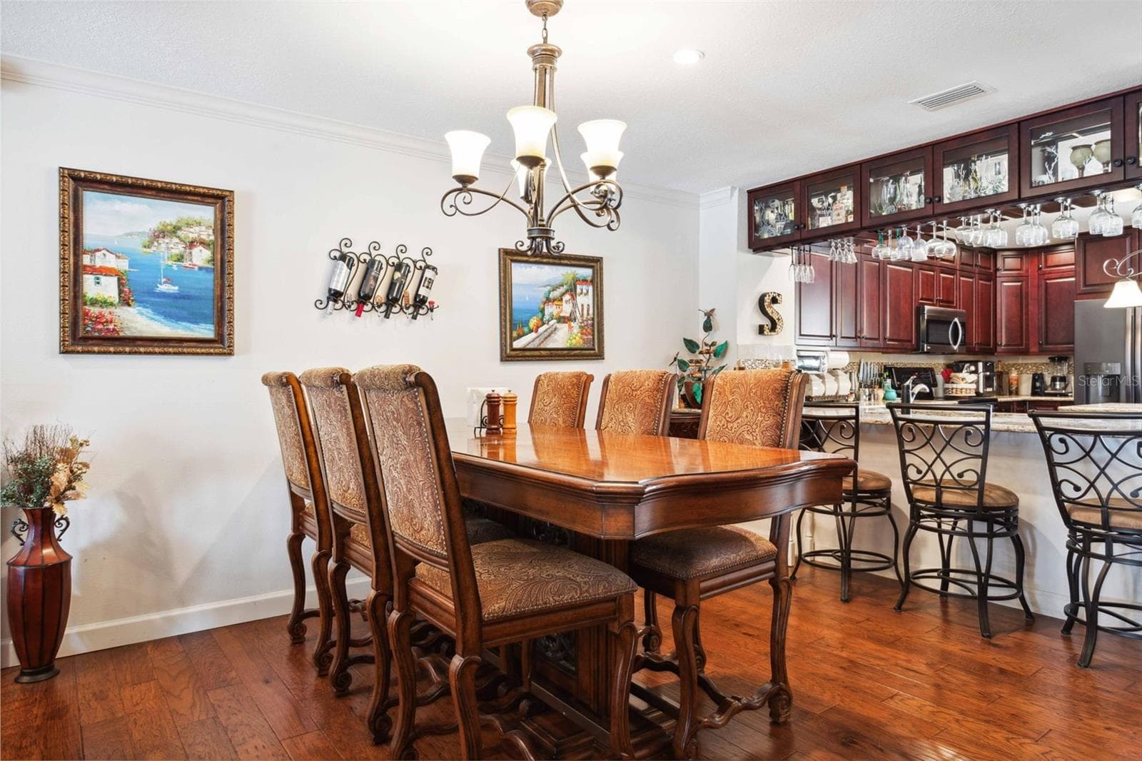 Dining Room with Sellers' Furniture - 459 HAVEN POINT DR, TREASURE ISLAND