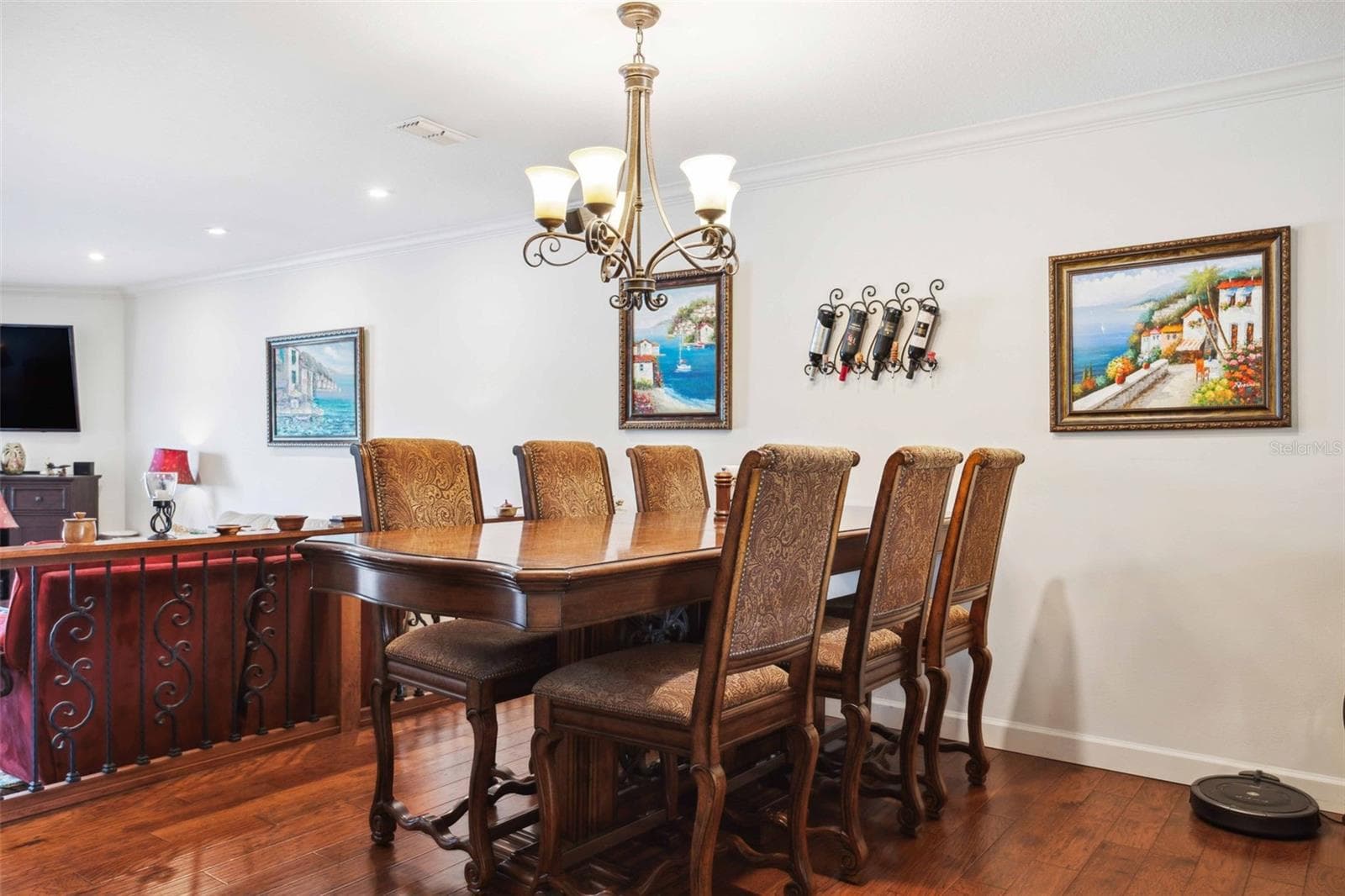 Dining Room with Sellers' Furniture - 459 HAVEN POINT DR, TREASURE ISLAND