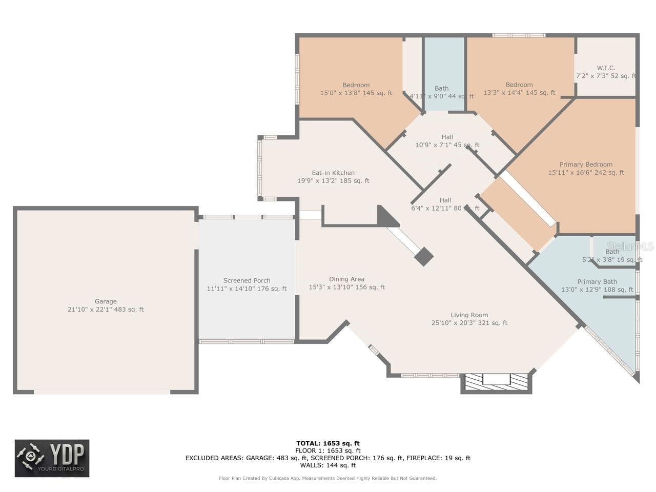 Floorplan 10479 Longwood Drive, Arbors at Bardmoor- Garage on the left, Breezeway, then main floorplan! - 10479 LONGWOOD DR, SEMINOLE