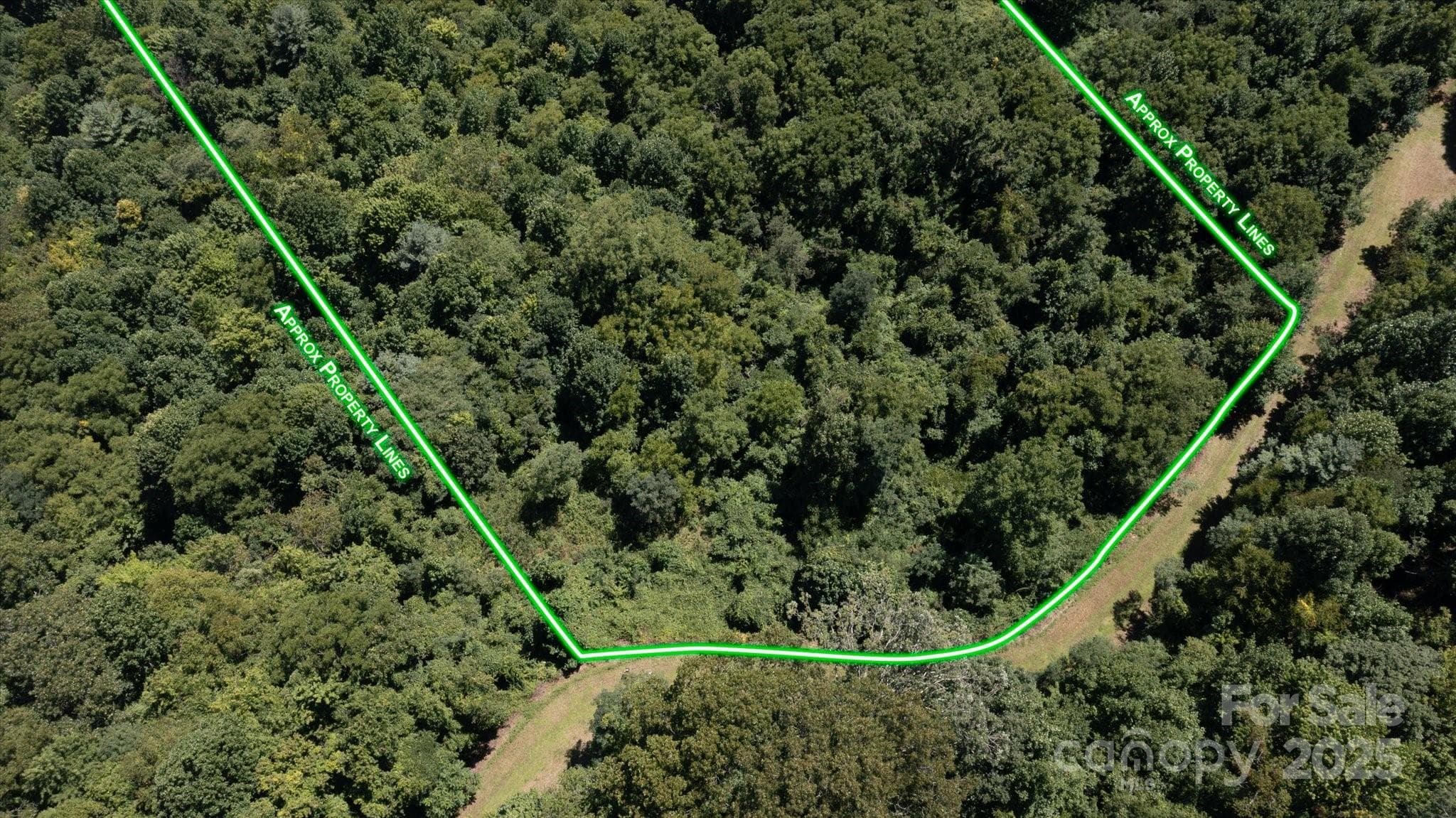 Partial lot with road from drone, lot lines approximation - Waynesville