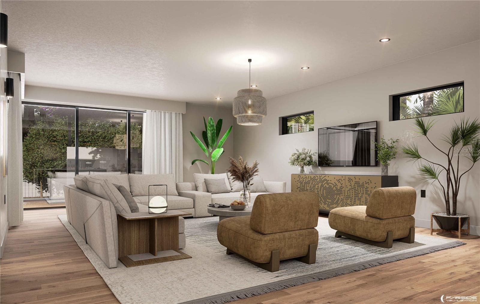 Living Room - Virtually Staged - 1759 WALDEMERE ST, SARASOTA
