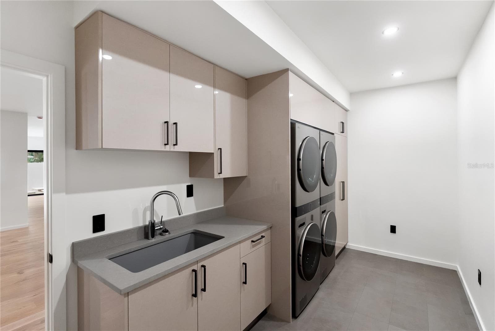 Laundry with double stacked washer dryer - 1759 WALDEMERE ST, SARASOTA