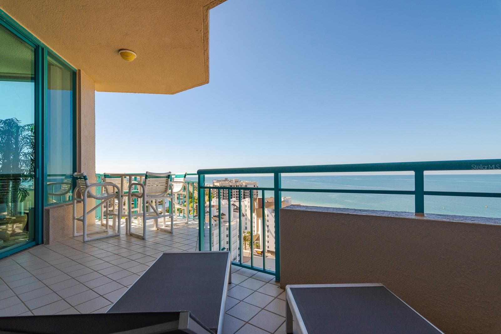 Primary Suite Balcony - 1560 GULF BLVD #1507, CLEARWATER BEACH