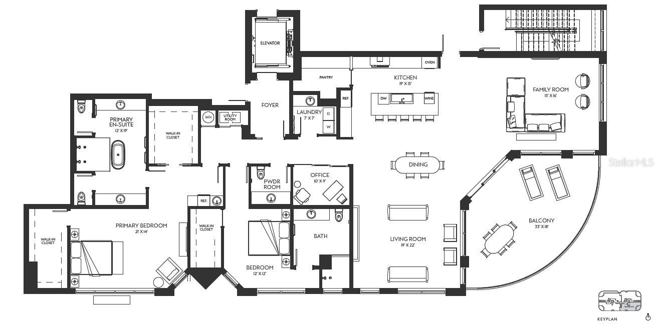 Floorplan D - 290 COCOANUT AVE #604, SARASOTA