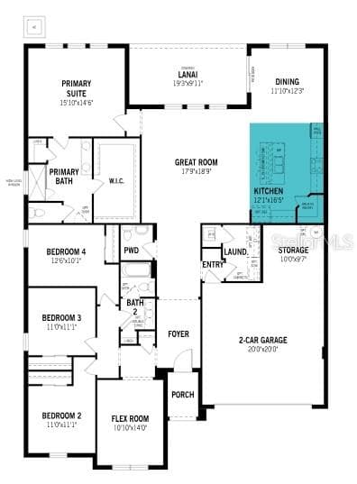 Rainwood Lot 45 Floor Plan - 336 FREE RANGE DR, GROVELAND