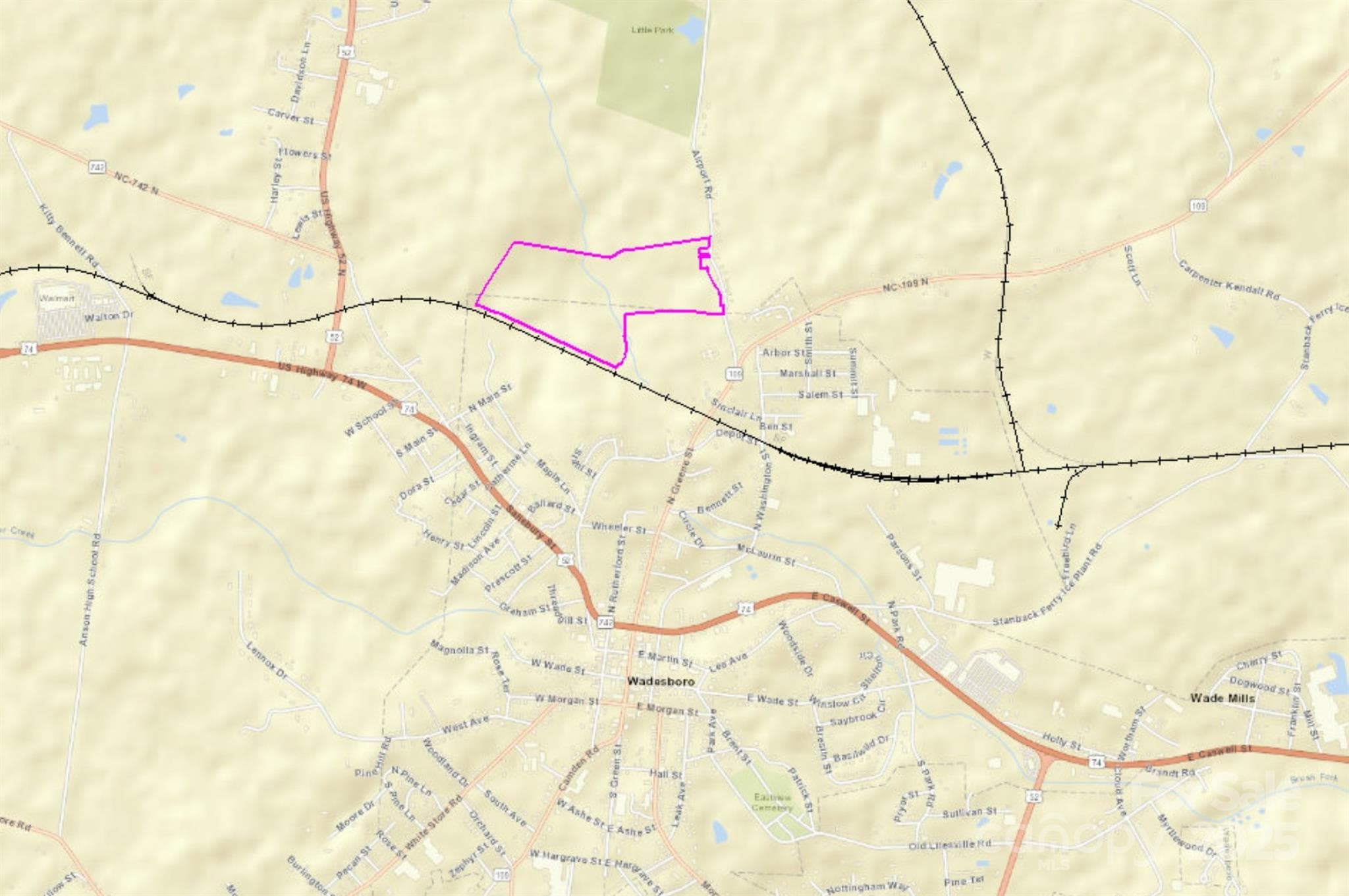 Map - 0 Airport Road, Wadesboro