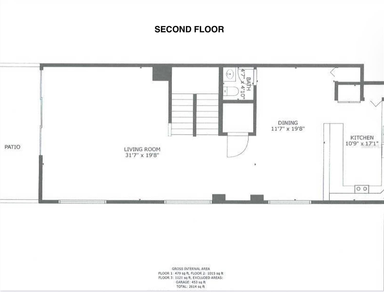 Second Floor: Open Living Spaces/Balcony overlooking Blind Pass Waterway/Deeded Dock & 12,000 lb Lift - 8575 SUNSET CT, TREASURE ISLAND