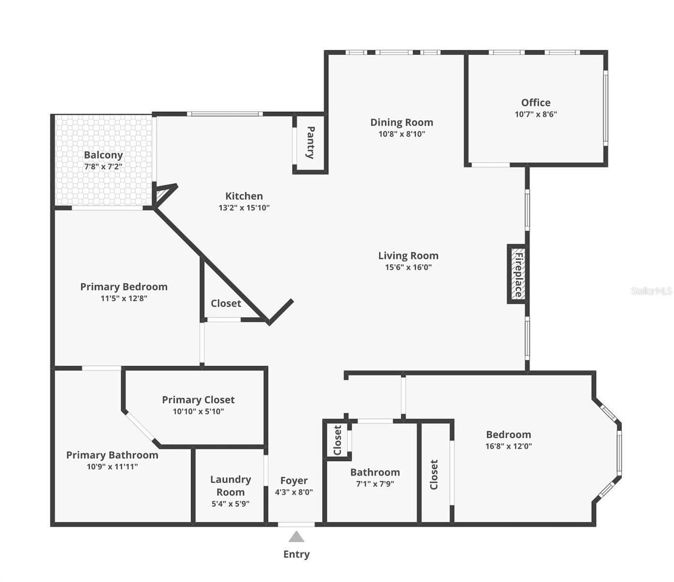 Floor plan and measurements. - 2738 VIA TIVOLI #220B, CLEARWATER