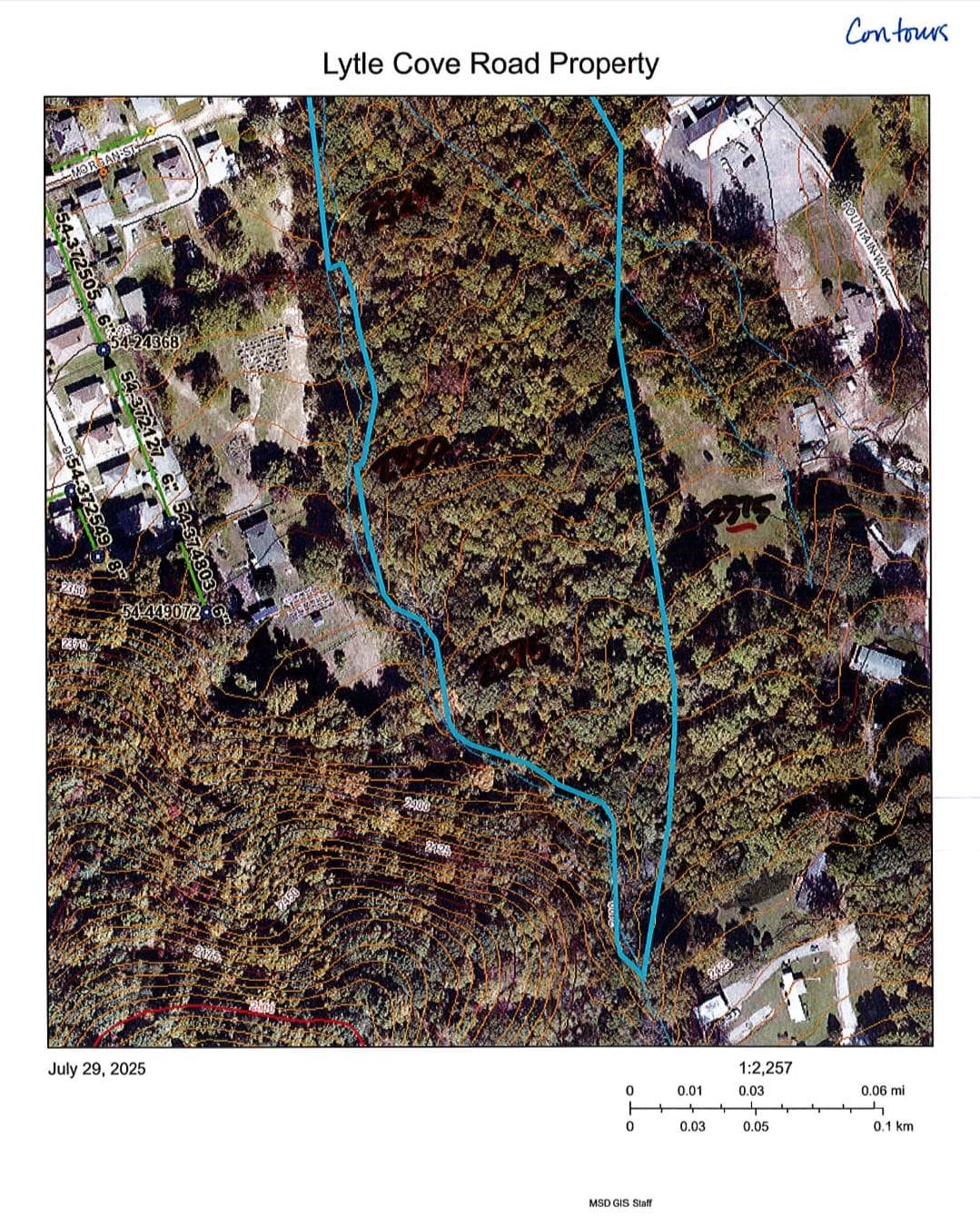Contour of Property - 000 Lytle Cove Road, Swannanoa