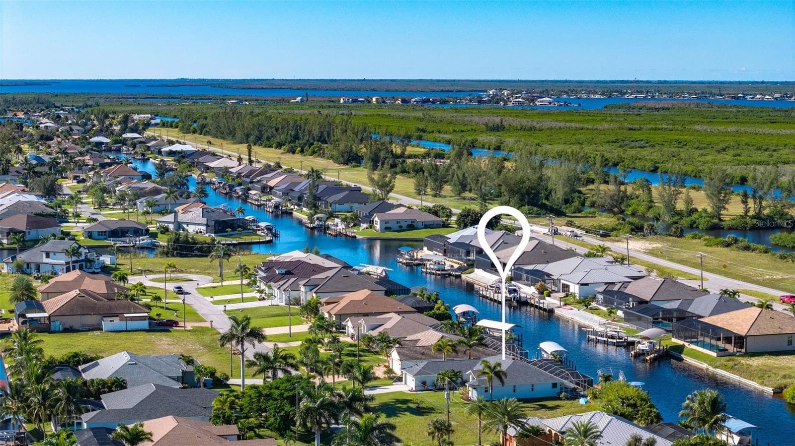 Canal view - 430 NW 39TH AVE, CAPE CORAL