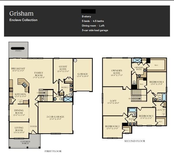 Lennar Grisham Layout - 13017 Cinnamon Fern Lane, Mint Hill