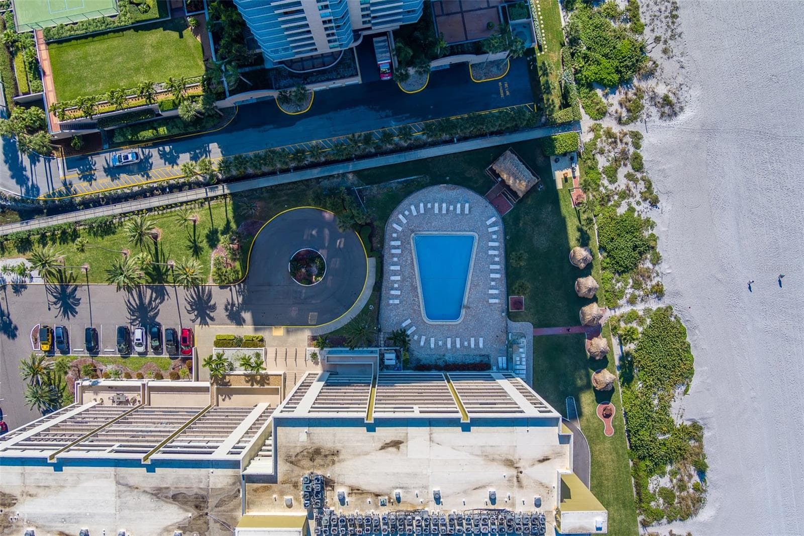 Pool view from above - 1480 GULF BLVD #201, CLEARWATER BEACH