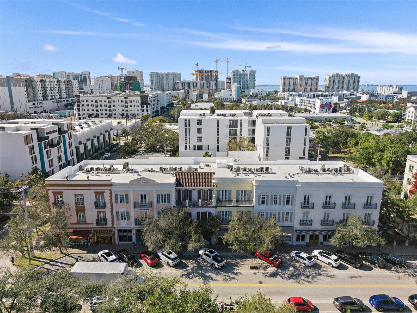 Aerial View and street view of Citrus Square - 445 N ORANGE AVE #210, SARASOTA