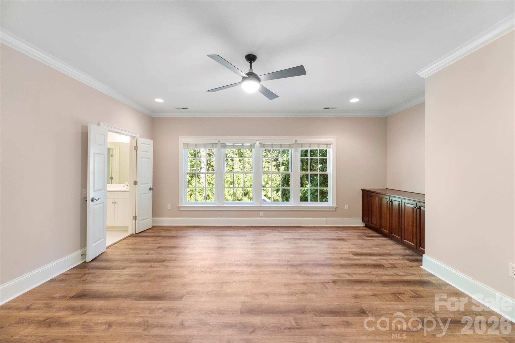 Upstairs media room with built ins and connected to full bath - Charlotte