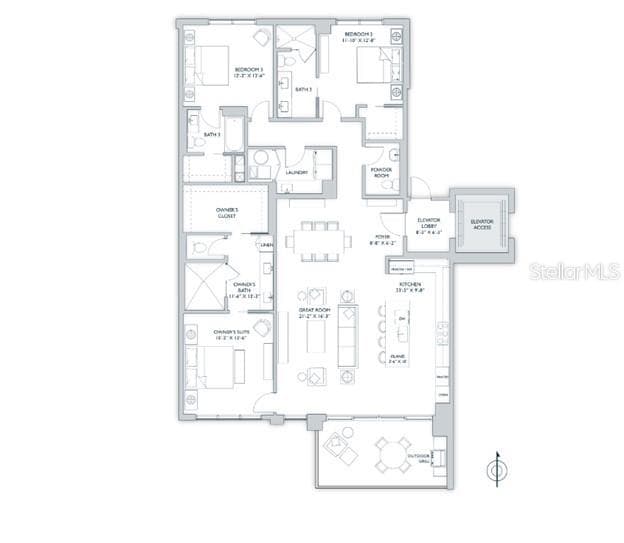 02 Residence Floorplan - 325 GOLDEN GATE PT #1002, SARASOTA