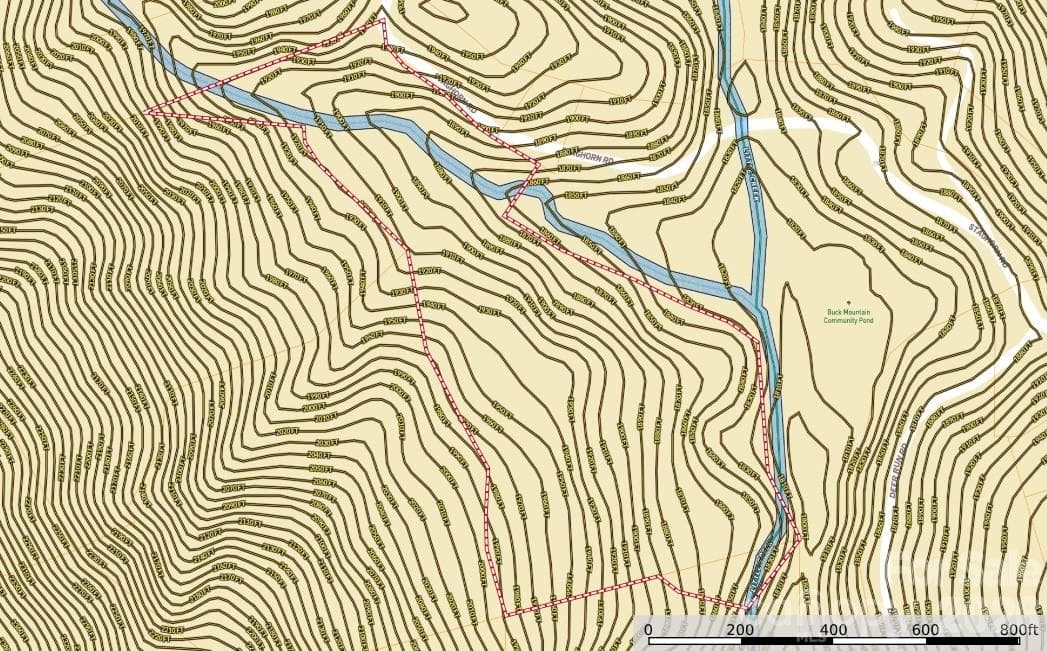 Topo Map - TBD Staghorn Road, Purlear