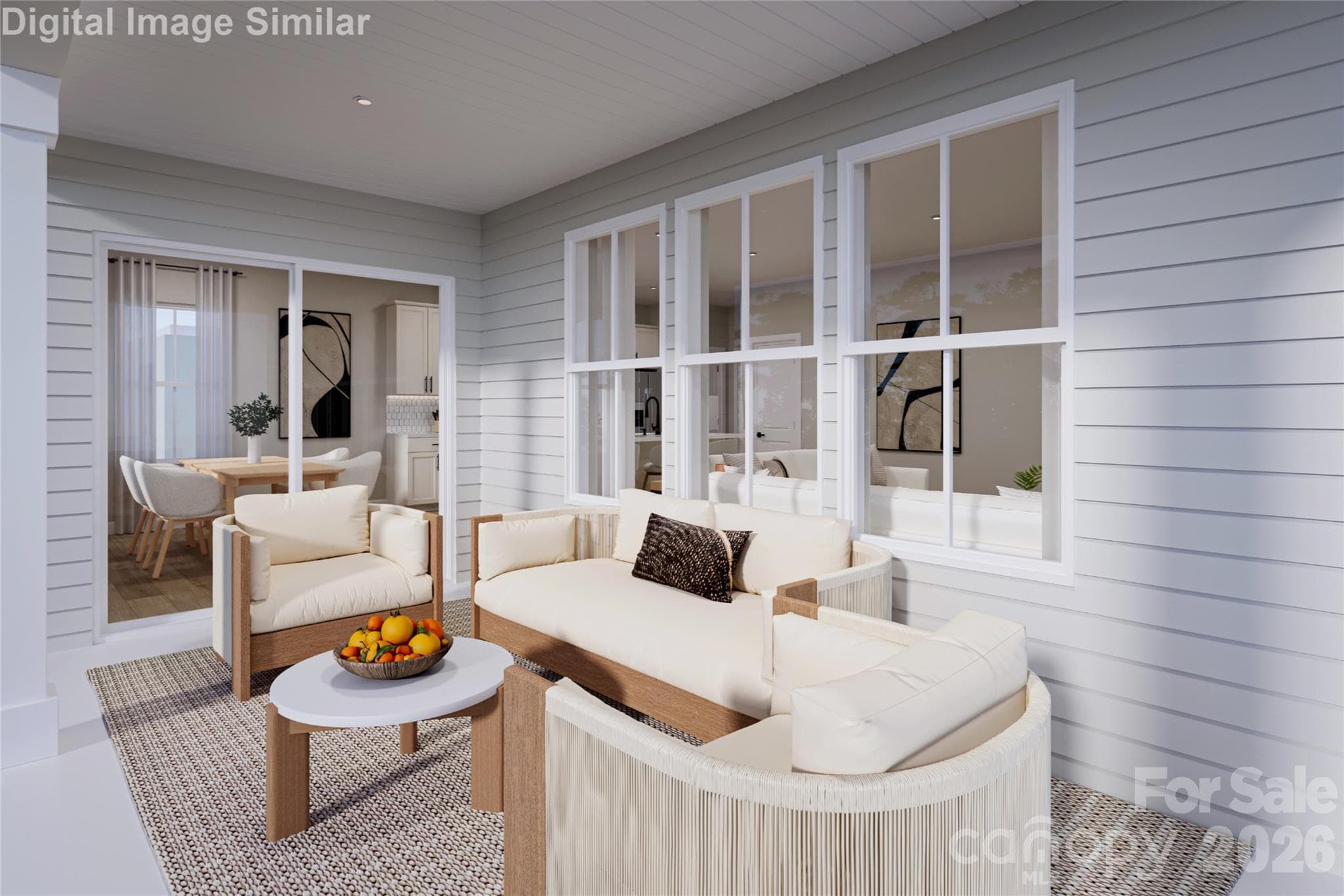 Outdoor Living. The covered porch invites you to bring the conversation outside — a cozy, stylish space perfect for relaxing or gathering year-round. - 4024 Kelton Way, Charlotte