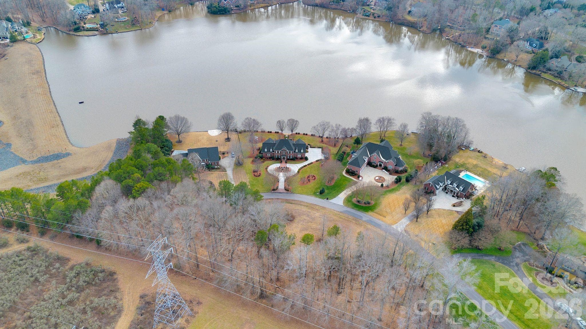 view of the homesite, easement and Lake Providence - lot 5 Shoreline Drive, Weddington