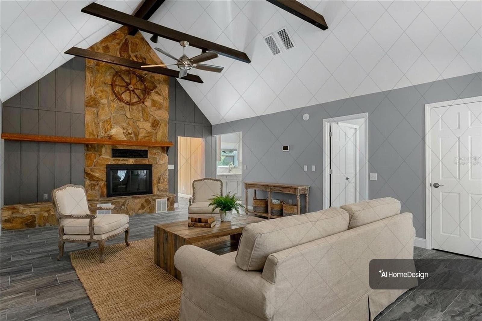 Virtually Staged Formal Living Room - 11870 W RIVERHAVEN DR, HOMOSASSA