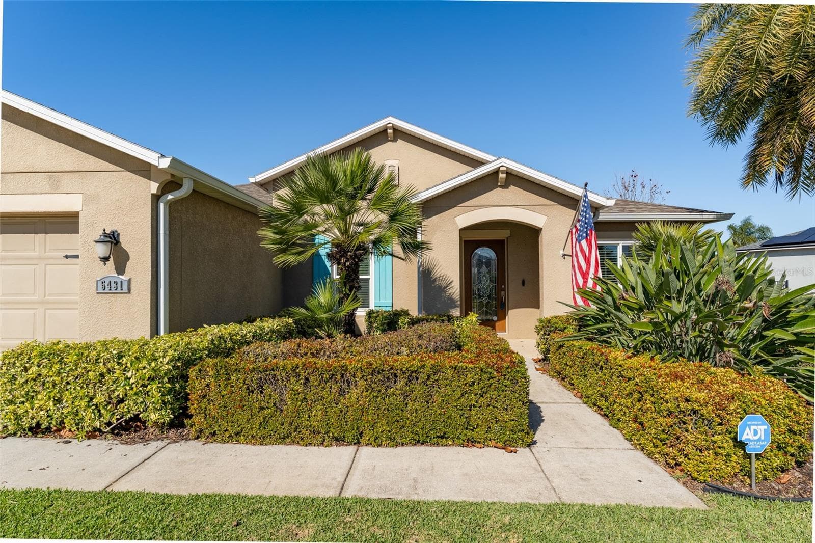 Tropical landscaping - 5431 SANDY SHELL DR, APOLLO BEACH