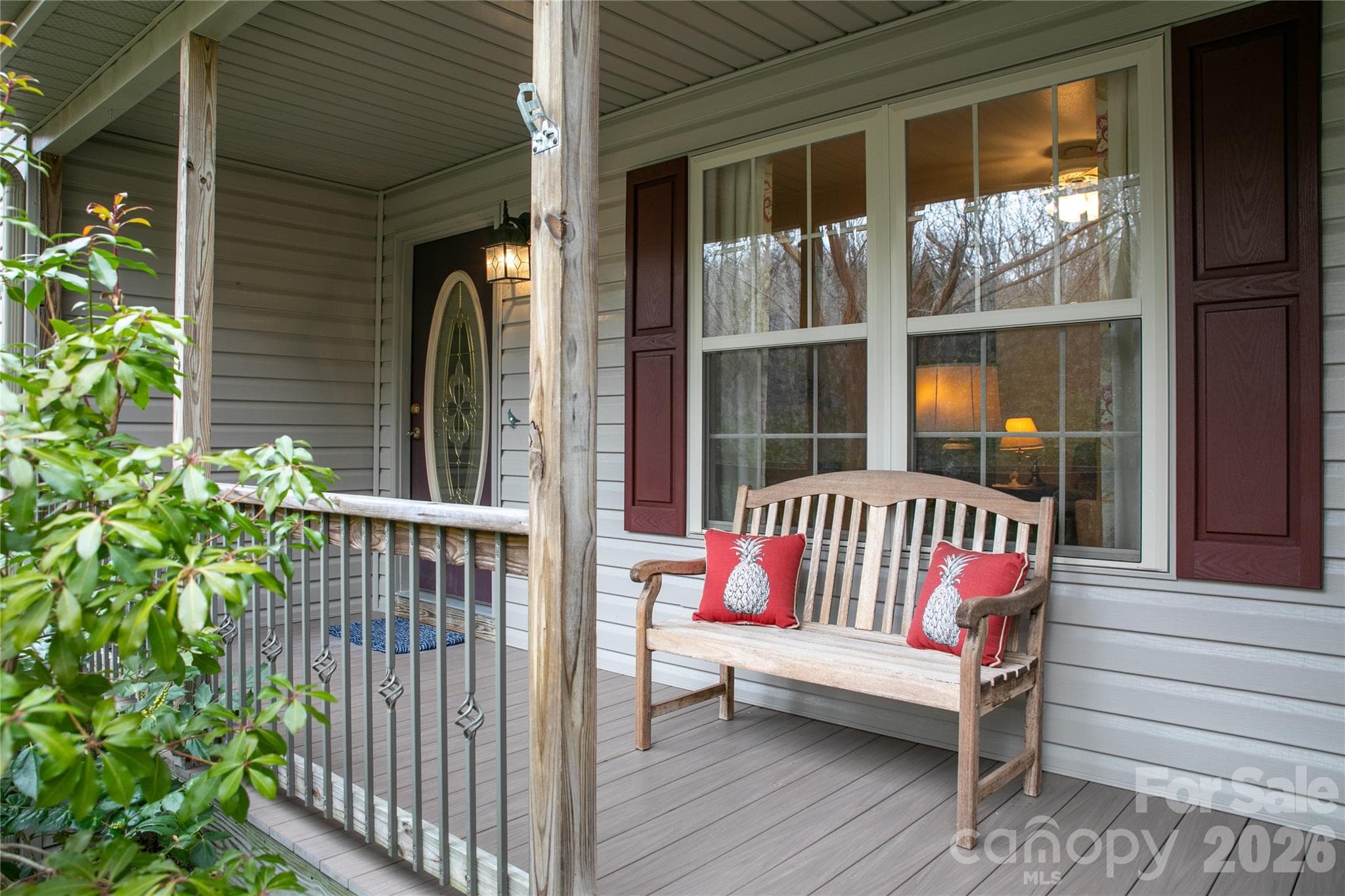 Welcoming front porch - 126 Gasga Court, Brevard