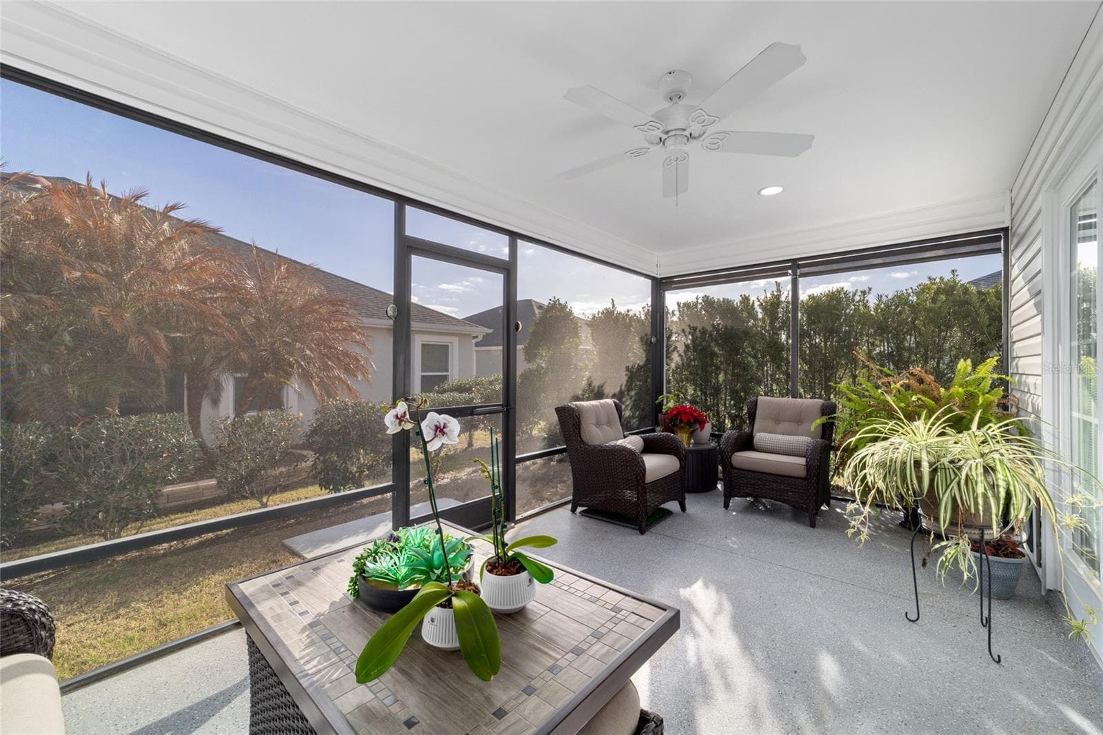Privacy hedges and tropical landscaping create an oasis - 1194 MCDONOUGH PL, THE VILLAGES