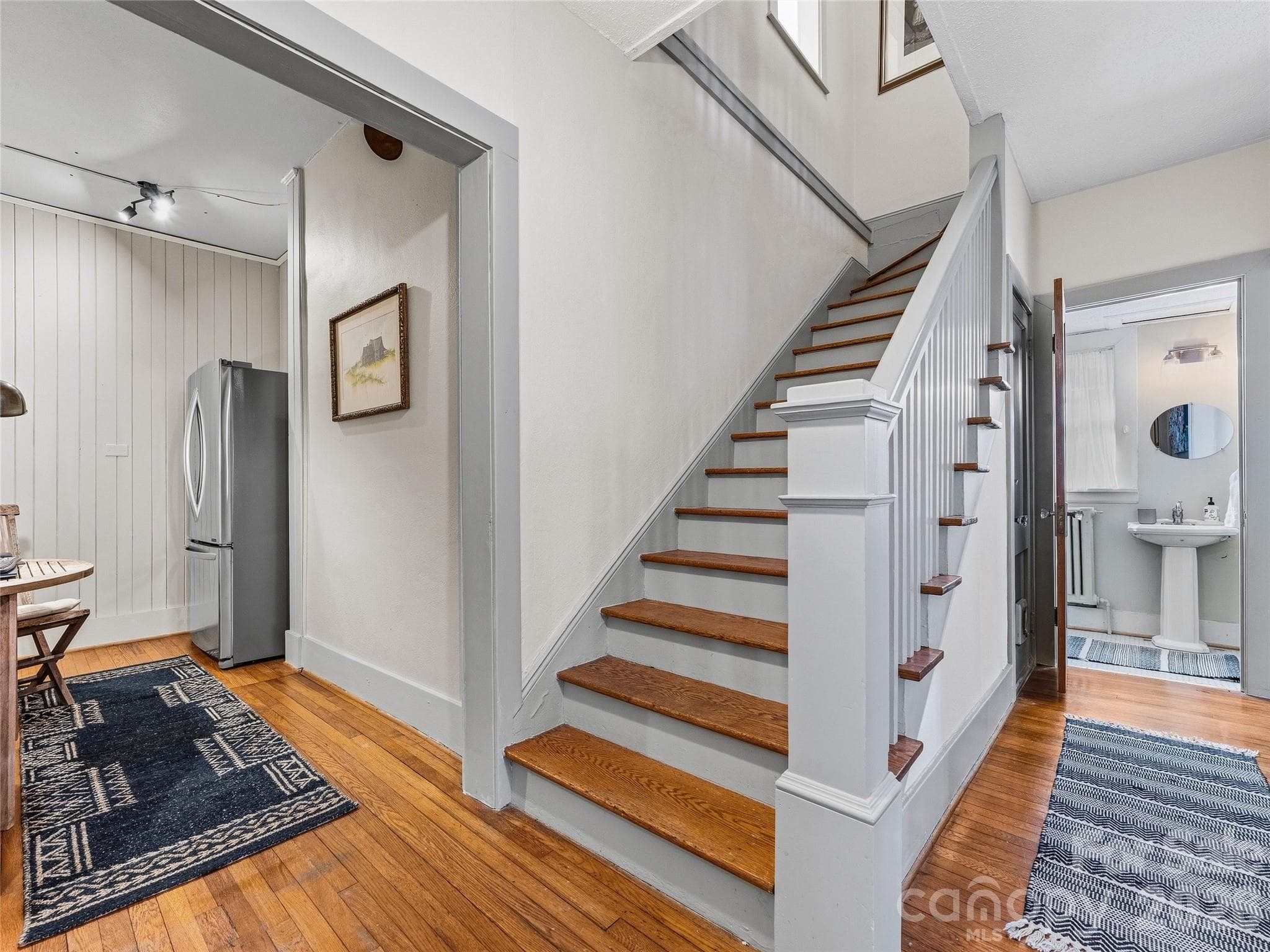 Staircase to Lower Level - 4 Duke Street, Asheville