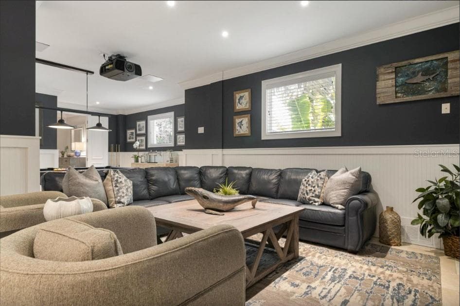 Ground level rec/theater room - 110 10TH ST S, BRADENTON BEACH