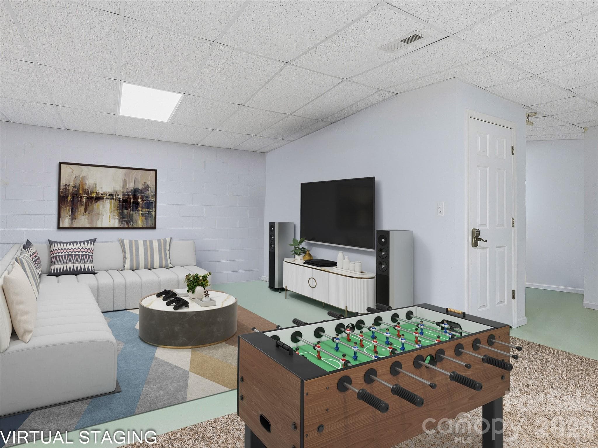 Bonus Room Downstairs (staged) - 24 Abbey Lane, Hendersonville