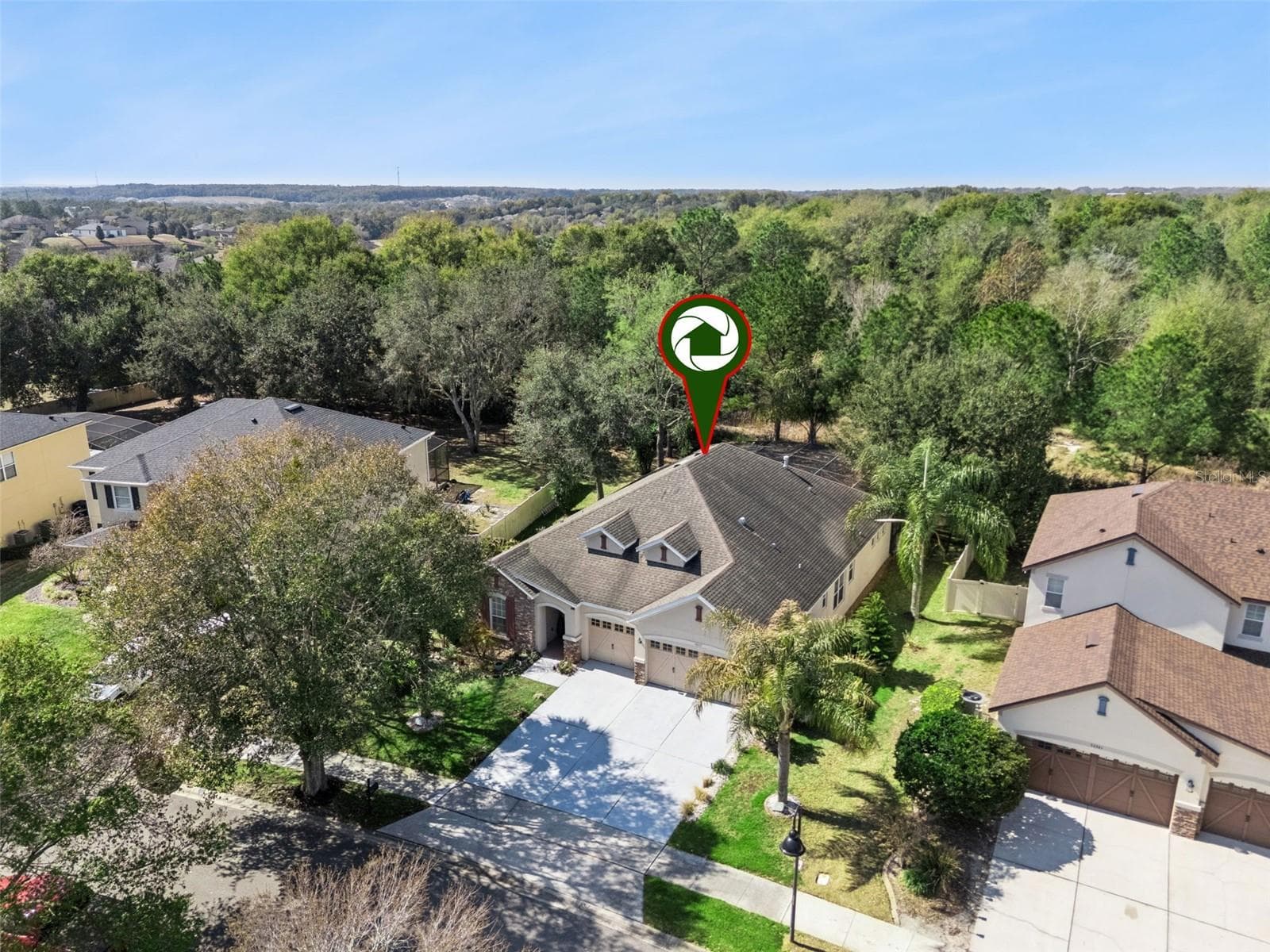 Backyard with no rear neighbors offering added privacy - 30337 GIDRAN TER, MOUNT DORA