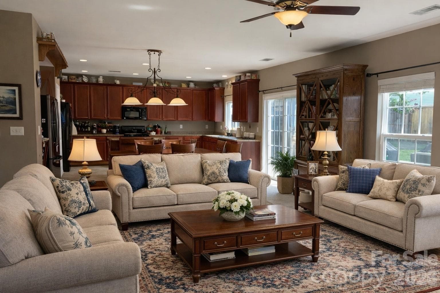 Virtually staged w/ AI-Den and Kitchen - Charlotte
