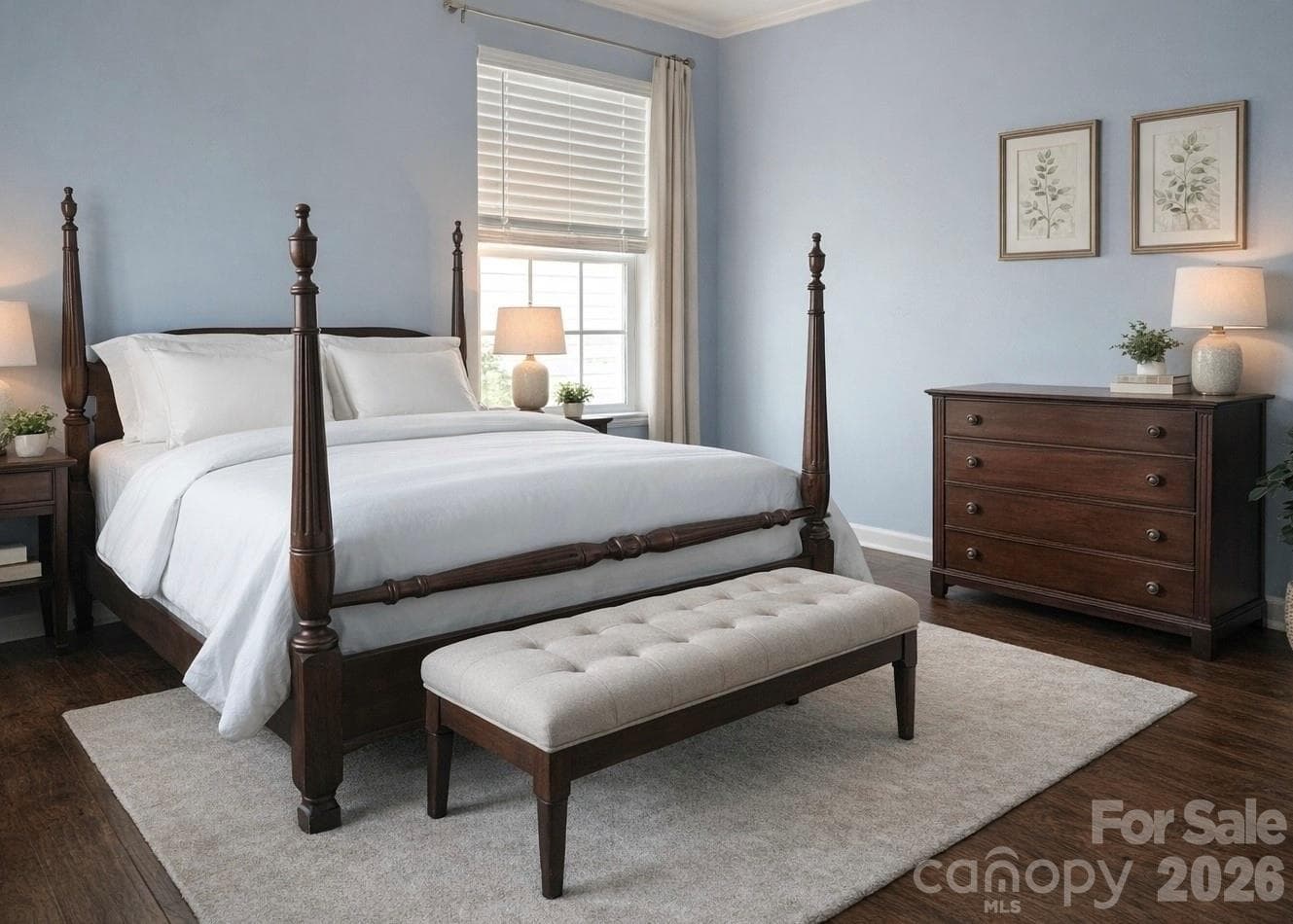 Virtually staged w/ AI-Upstairs bedroom #1 - 6639 Ruth Ferrell Court, Charlotte