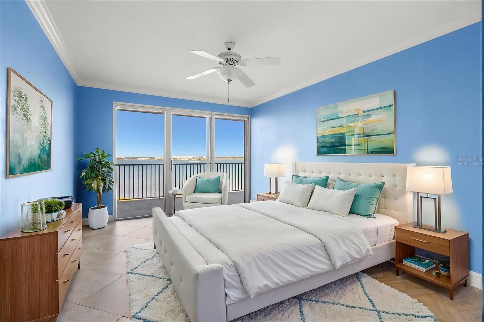 Virtually staged guest bedroom - 1501 GULF BLVD #603, CLEARWATER BEACH