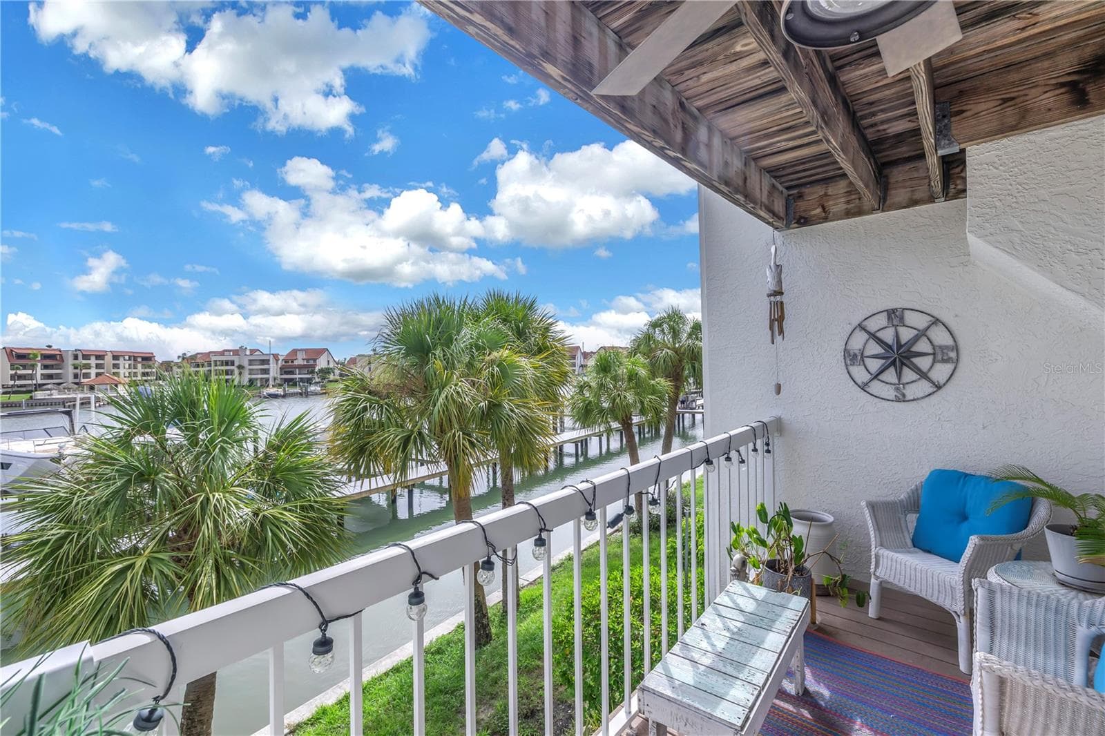 terrace from the living room - 117 YACHT CLUB LN, TIERRA VERDE