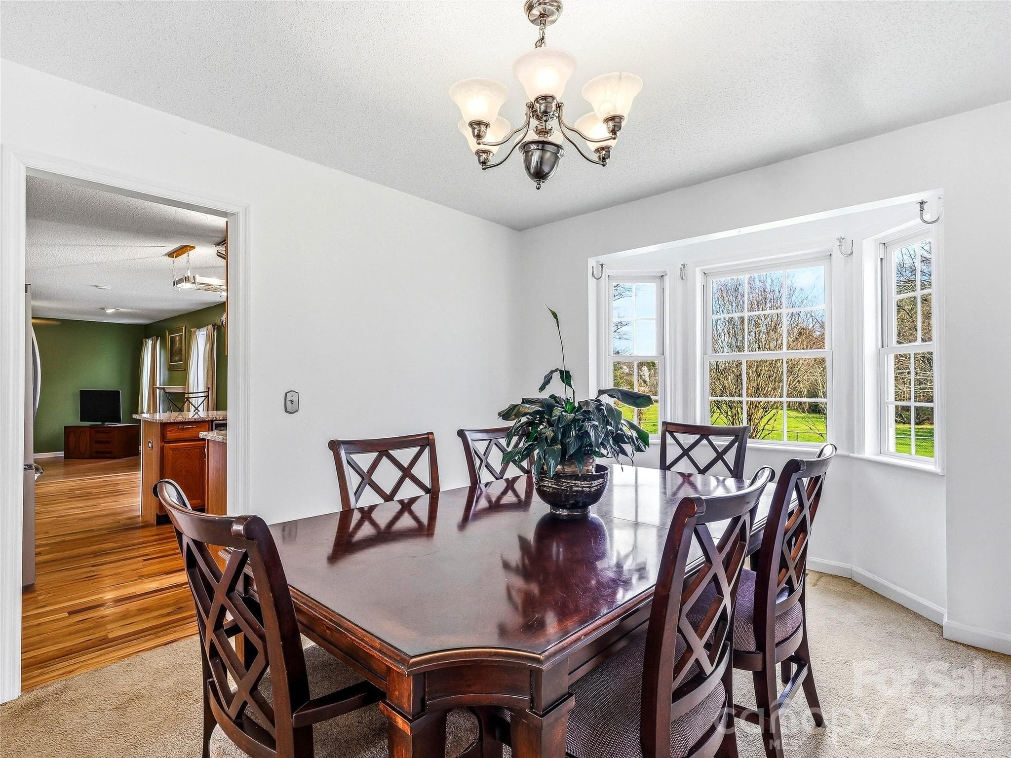 Dining Room flows from living room into kitchen - 61 Rolling Hills Road, Mills River