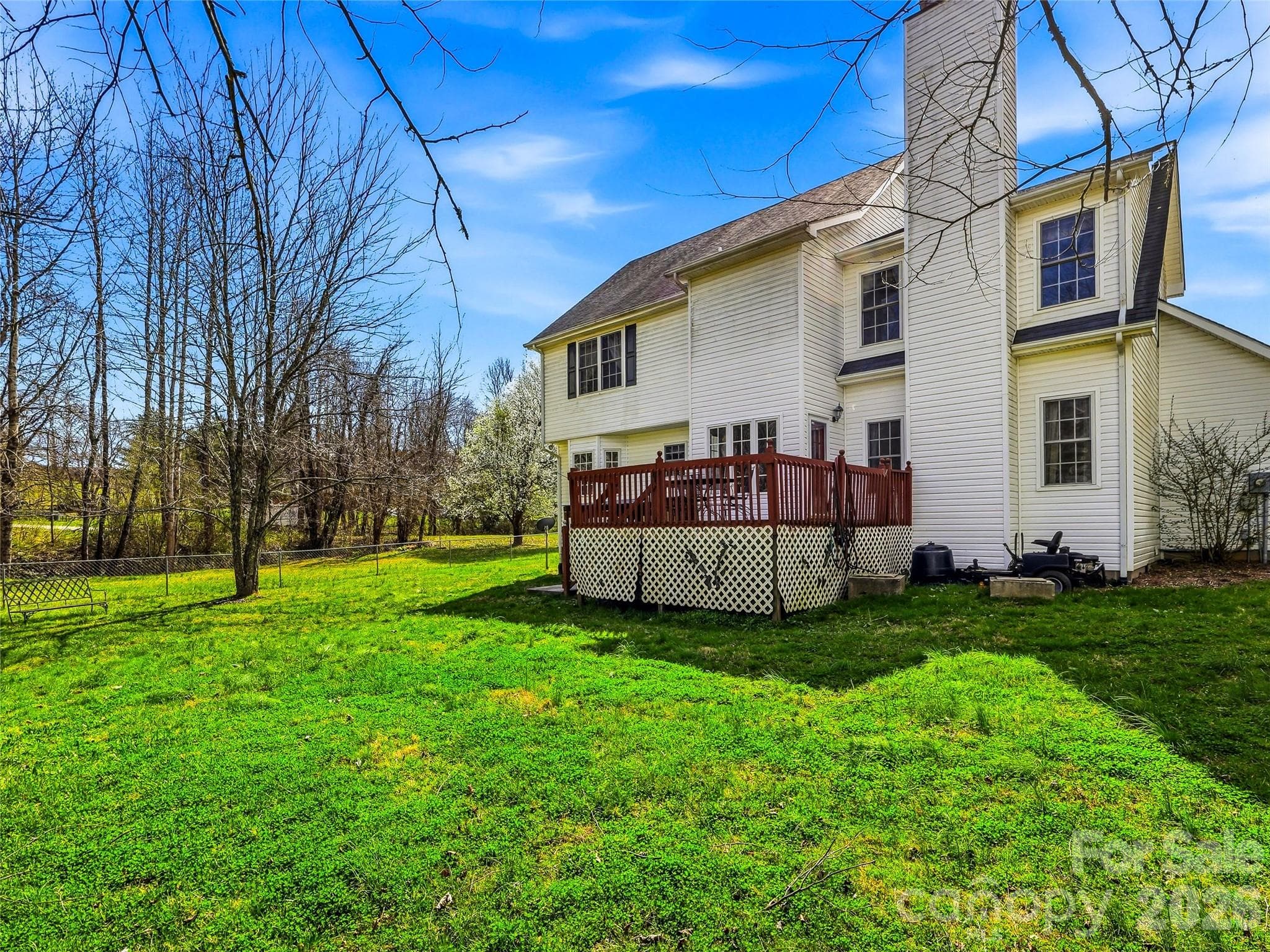 Storage underneath the deck and to the side. - 61 Rolling Hills Road, Mills River