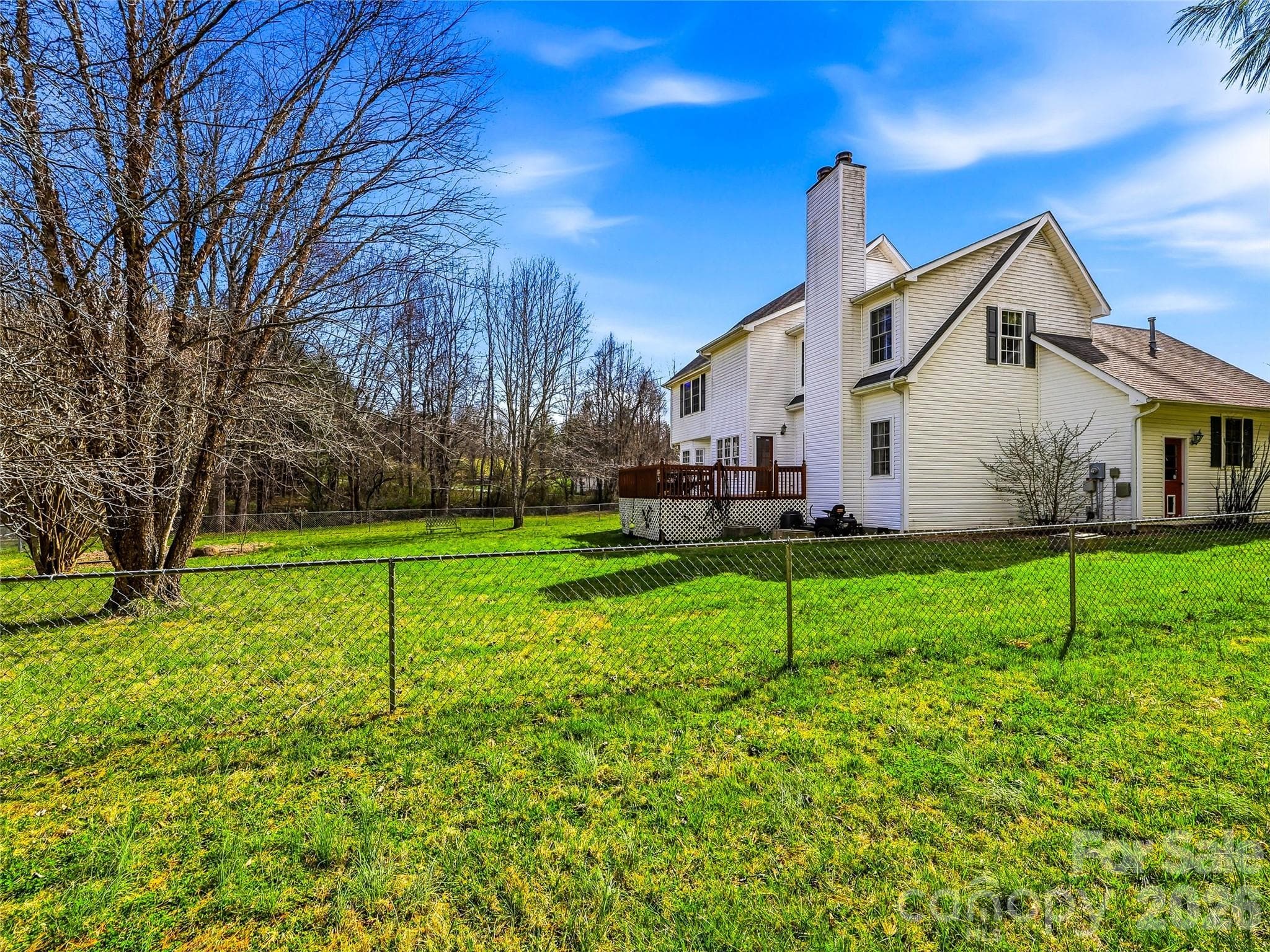 Mature trees and landscaping - 61 Rolling Hills Road, Mills River