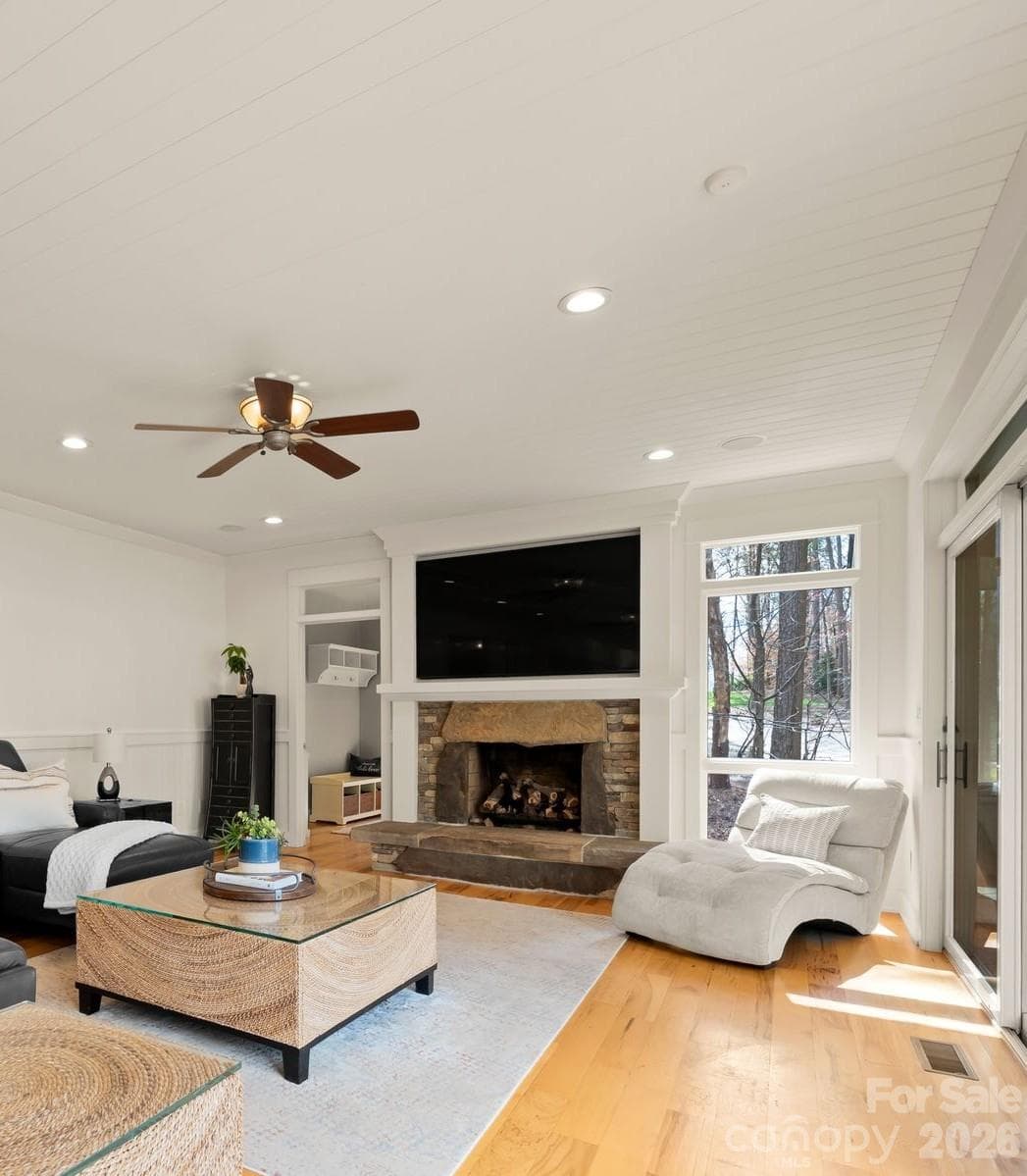 Statement Stone Fireplace - 16208 Weatherly Way, Huntersville