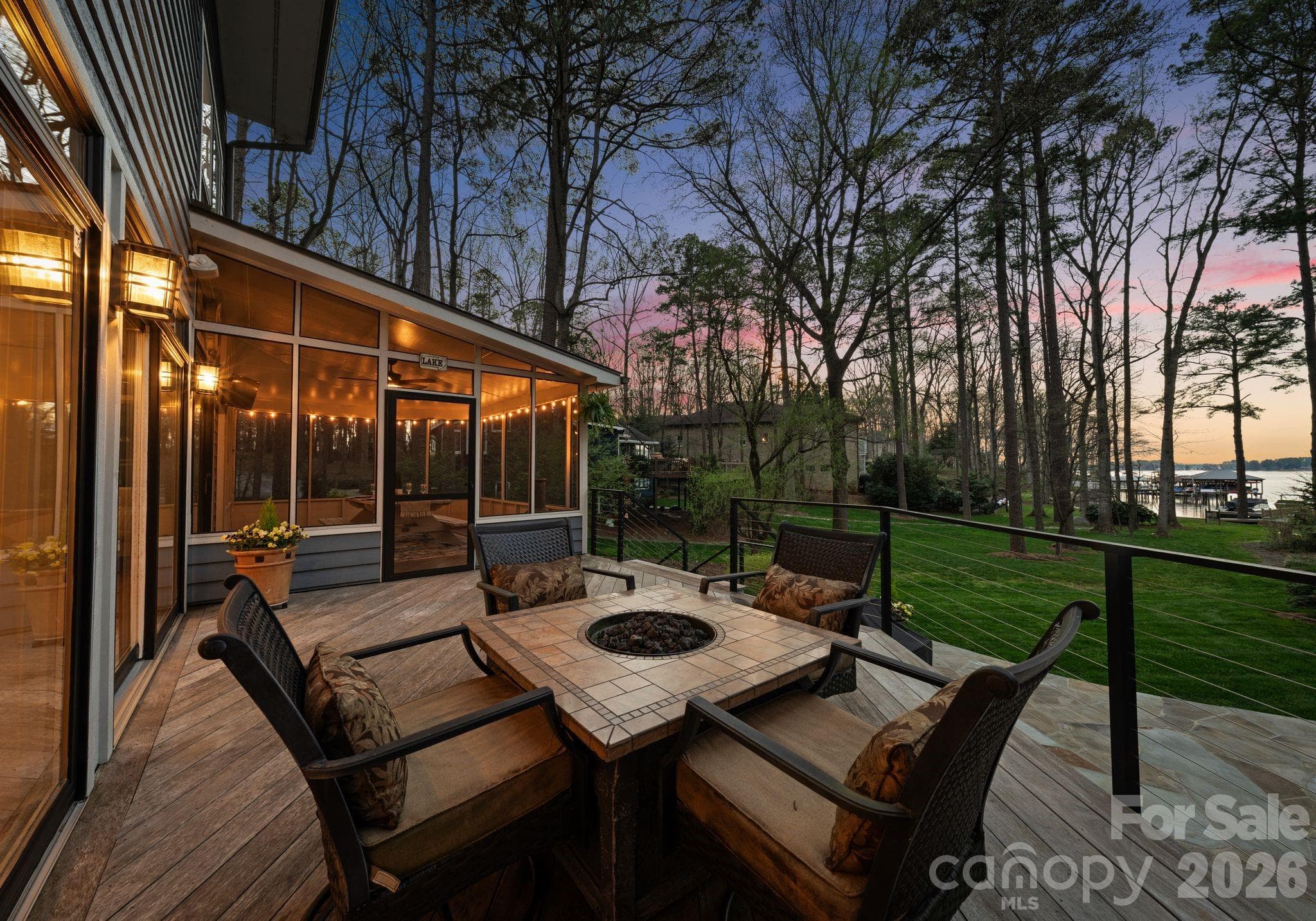 Ipe Deck With Cable Railing with Unobstructed Lake Views - 16208 Weatherly Way, Huntersville