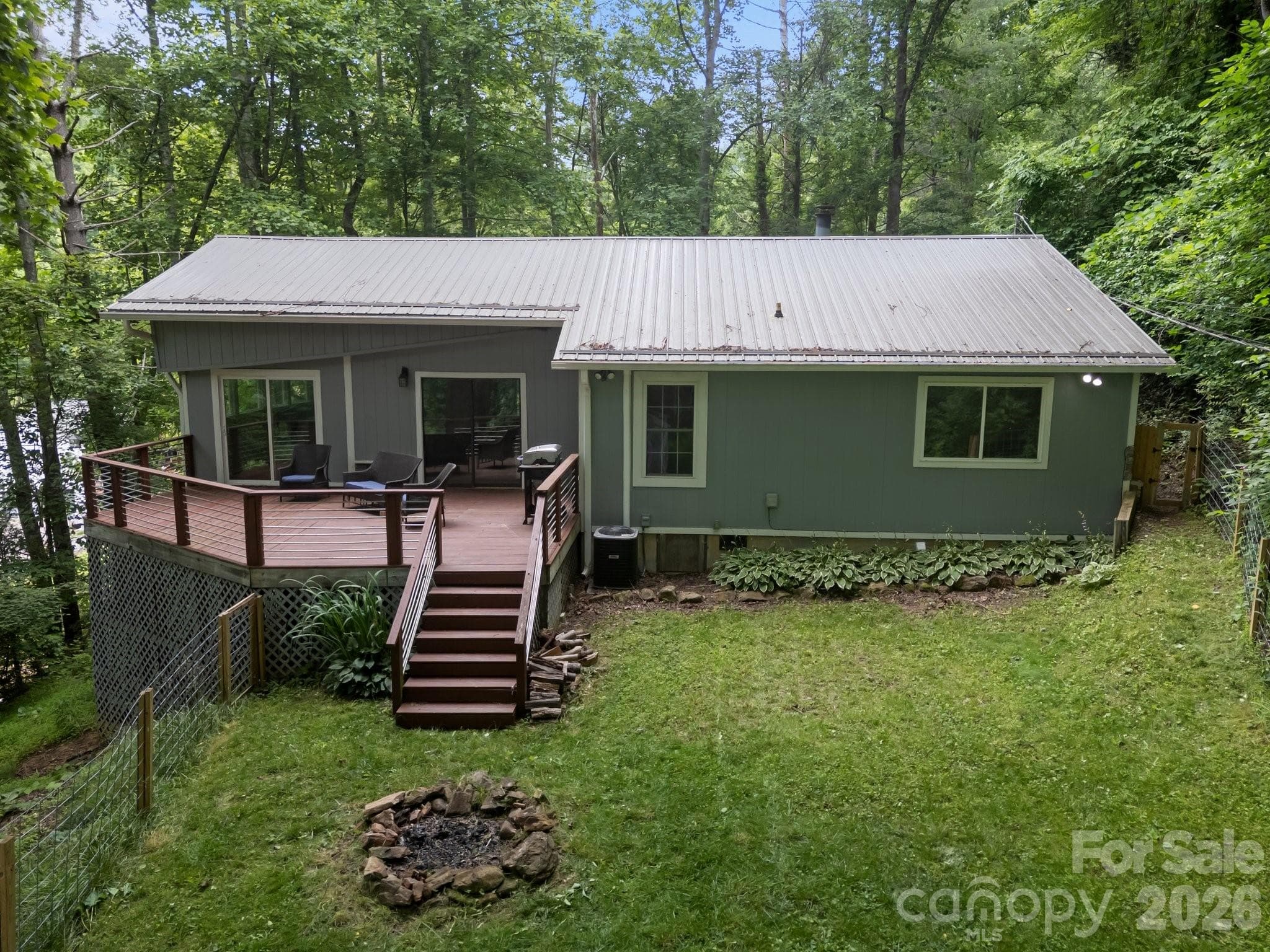 Fenced Back Yard for pets or kids - 193 Timberside Drive, Mars Hill