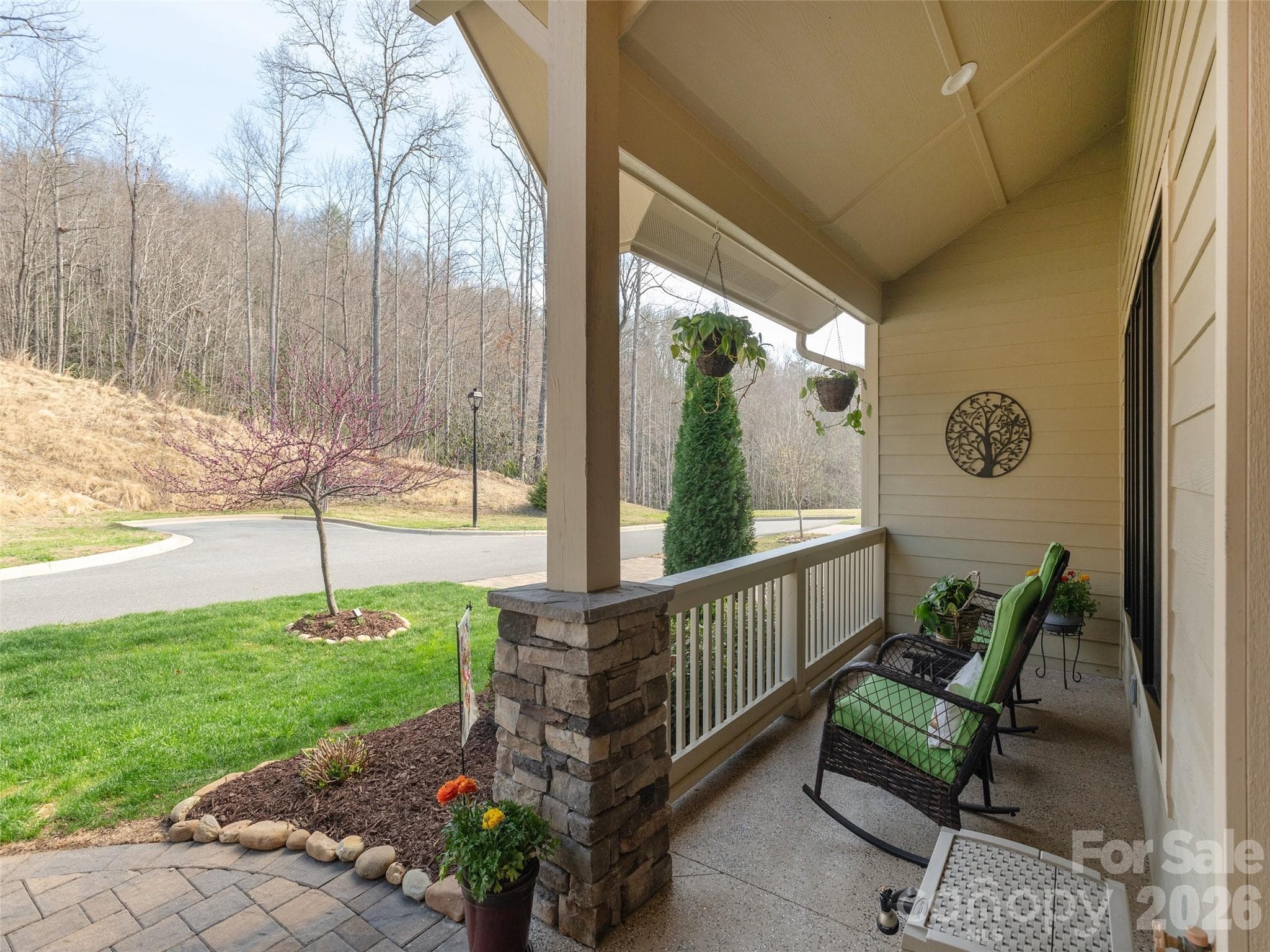 Inviting covered porch for sitting and relaxing. - Hendersonville