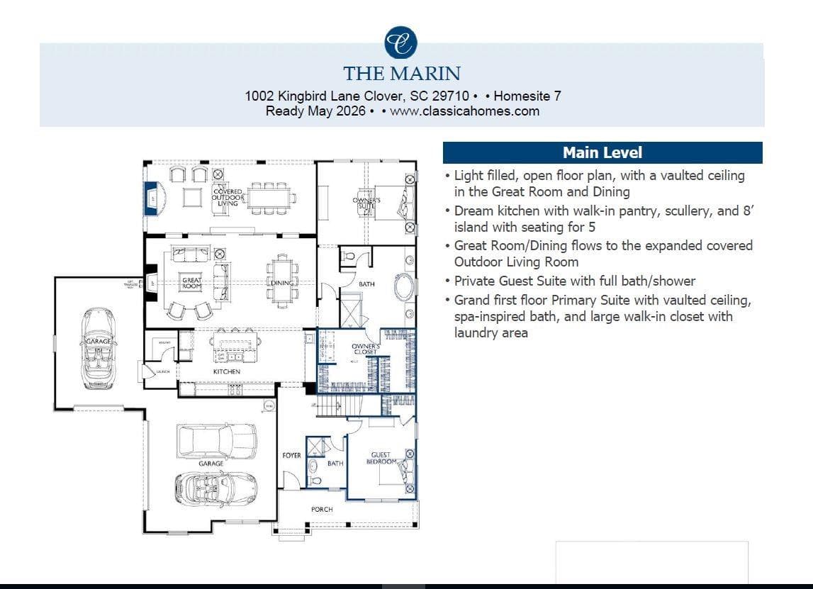 Floorplan Main Level - Clover